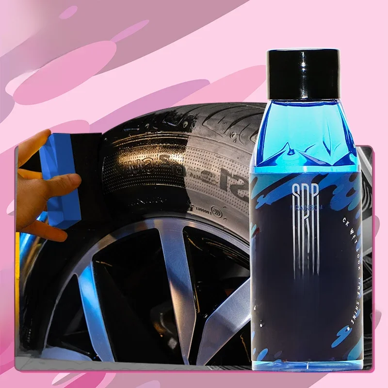 Black Wet Look Tire Shine Dressing - Automotive Clear Coat Tire Dressing Spray for Glossy Wet Tire Look, Vinyl & Plastic, with UV — zdjęcie 2