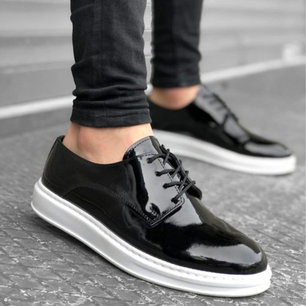 

BA0003 Bağcıklı Klasik Siyah Rugan Yüksek Casual Erkek Ayakkabı Men's Shoes Men's Sports Shoes New Model Shoes Casual Shoes Styl