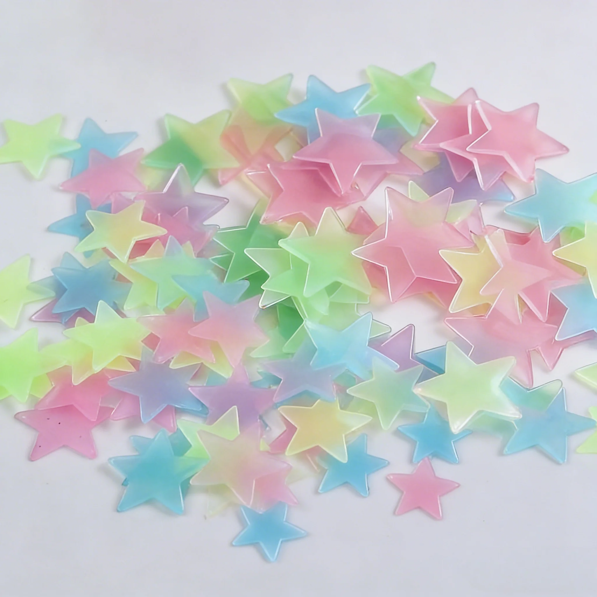 

100pcs Glow In The Dark Star Stickers - Night Glow Bedroom Decor, Twinkle Like Night Sky