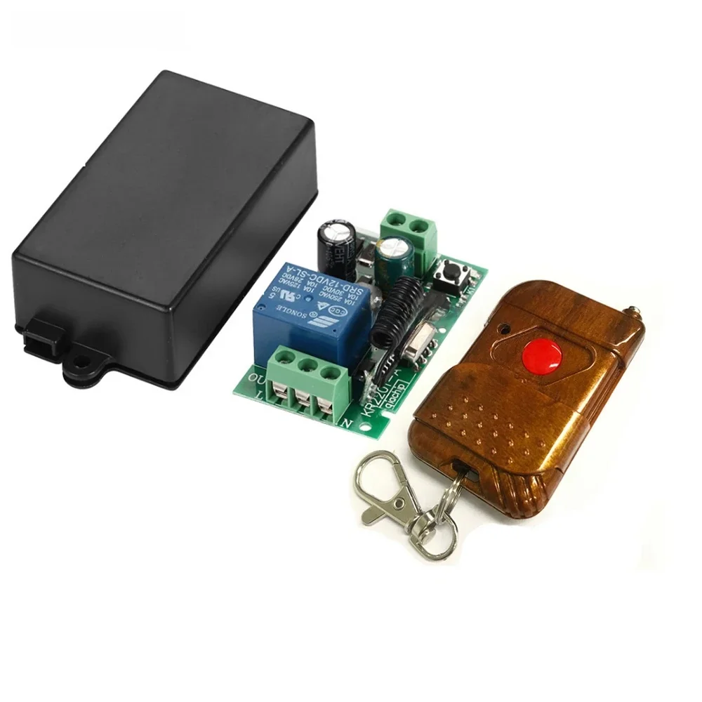 433MHz Universal AC 110V 220V 1CH Wireless Smart Remote Control Switch Receiver Module and RF Transmitter For LED Light
