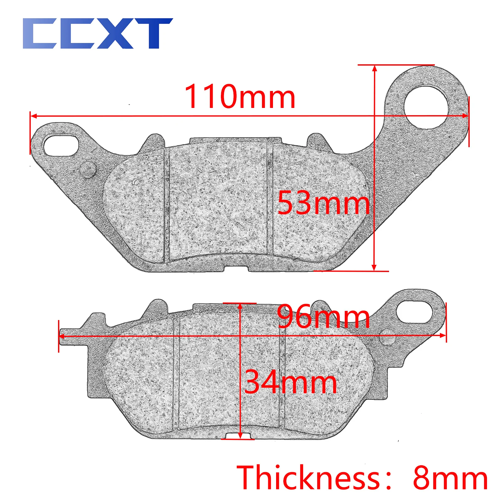 Motorcycle Rear Brake Pads for YAMAHA GPD125 N-Max125 GPD155 N-Max155 2015 2016 2017 2018-2019 GPD 125 155 Universal Parts