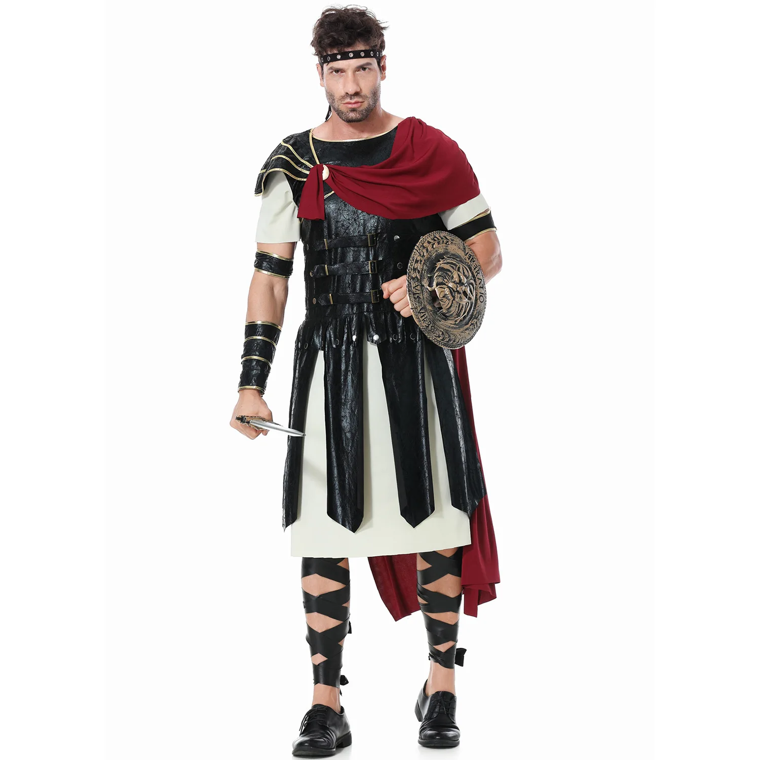 Medieval Roman Royal Knight Spartan Warrior Cosplay Halloween Costume For Men Adult Carnival European Gladiators Soldier Cloak