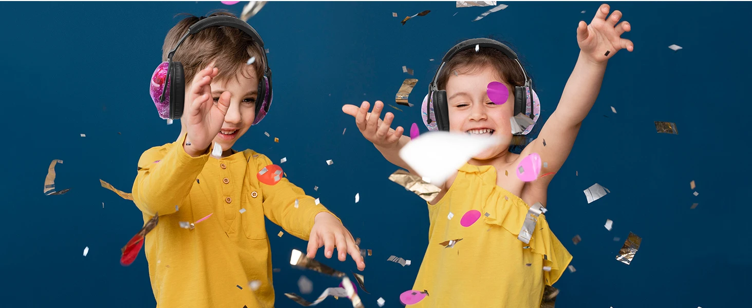 ZOHAN Kids Ear Protection Earmuffs Noise Reduction Headset for Autism Toddler Study Defenders Sleep Soundproof Cover Gift 2 Pack