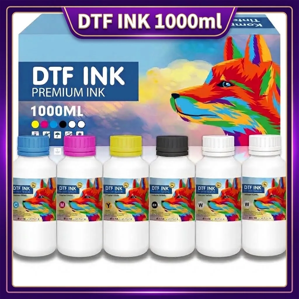 Druckertinte 6X1000ML DTF-Tinte für Epson L800 L805 DX5 DX7 XP600 I3200 I4720 I5113 Direkttransferfolie Tintendrucker