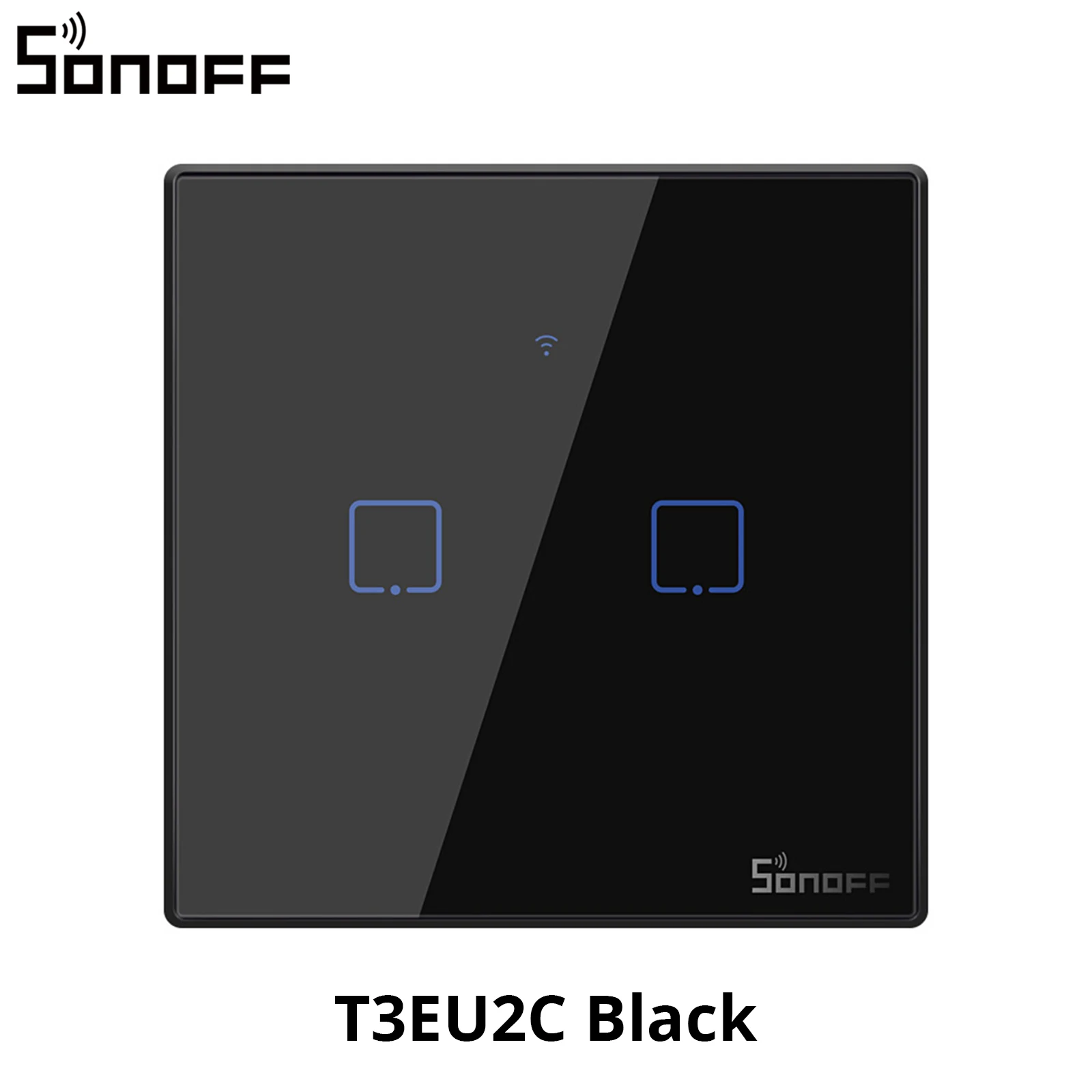 SONOFF T2/T3EU 433 MHz RF Wi-Fi aanraakwandenschakelaar, slimme scènebediening via de eWeLink afstandsbediening, spraakbesturing met Alexa en Google Home