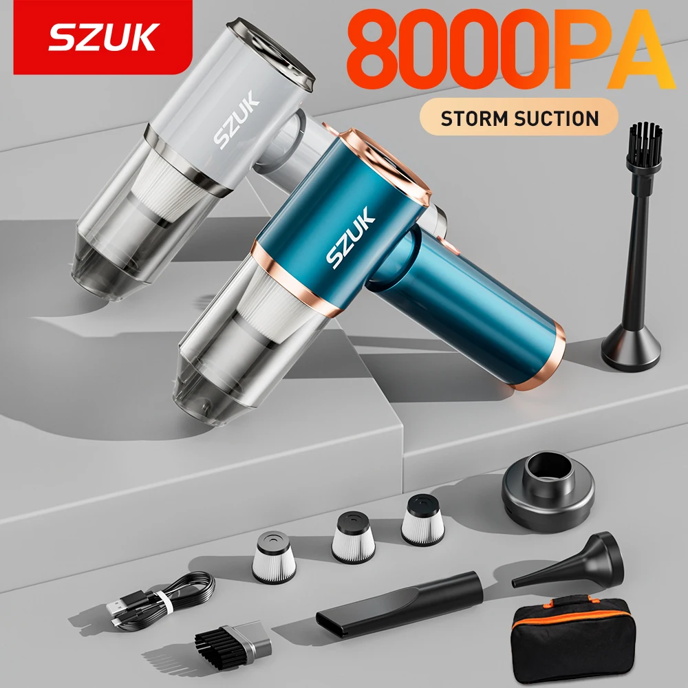 Aspiradora de Coche SZUK NUEVA de 8000PA, Aspiradora Inalámbrica Portátil Potente, Mini Aspiradora de Mano con Fuerte Succión para Coche aspiradora inalámbrica alta potencia aspiradora para coche aspiradoras de mano