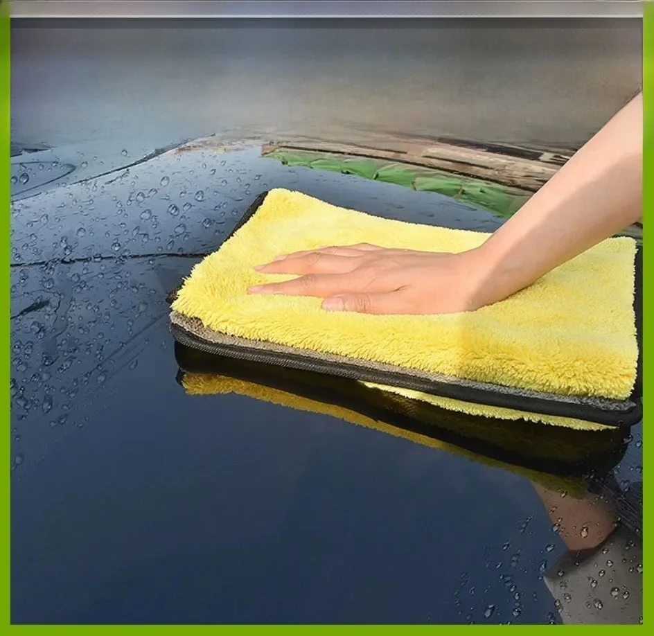 Multifunctional Coral Velvet Towel Can Be Hung Car Wash Towel Thick Double-sided Absorbent Wipe Car Accessories Car Wipe Towel