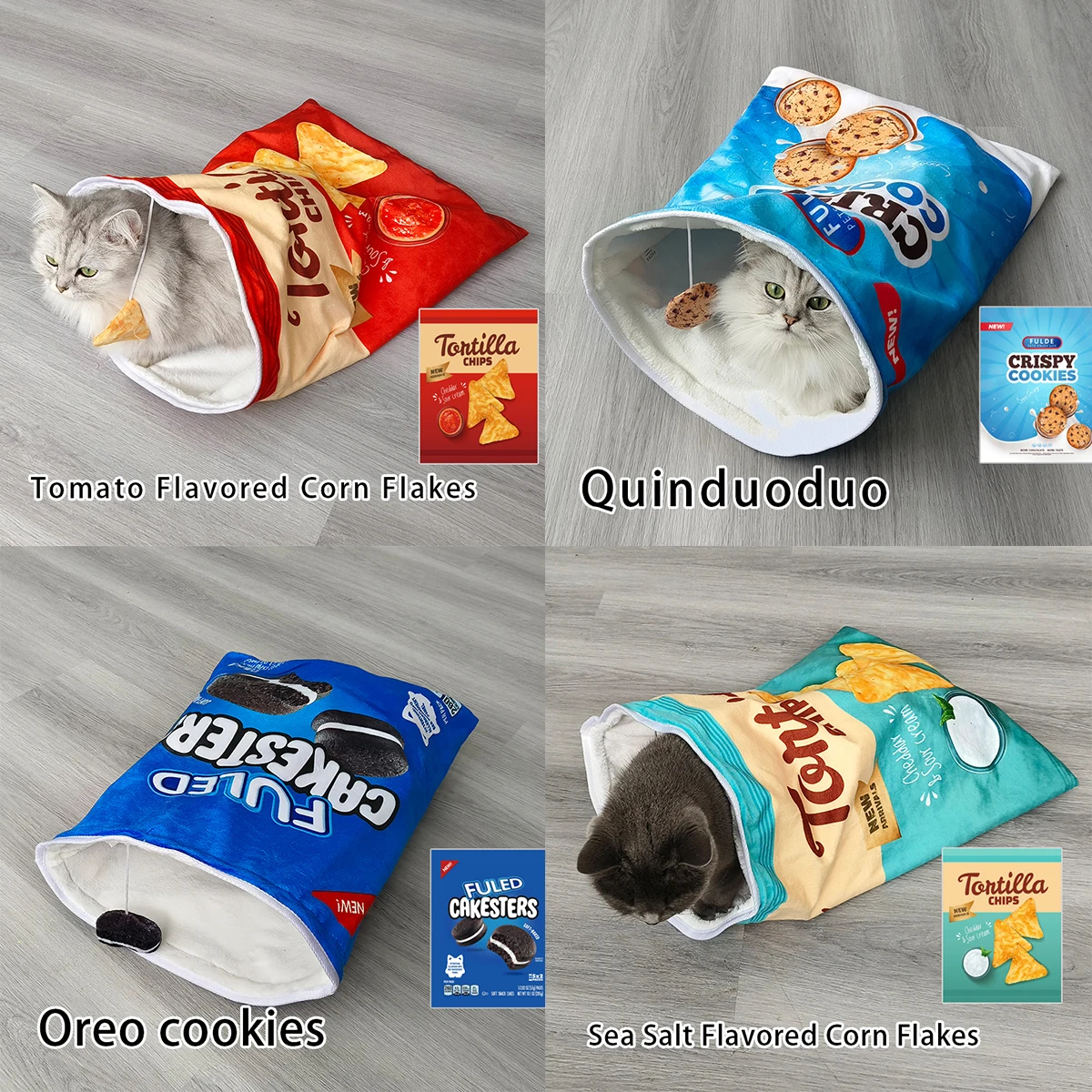 Aliexpress 6 Gourmet Pattern Cat Tunnel Toy Interactive Collapsible Drill Bag with Plush Ball Pet Toy for Cats - Aliexpress Deal