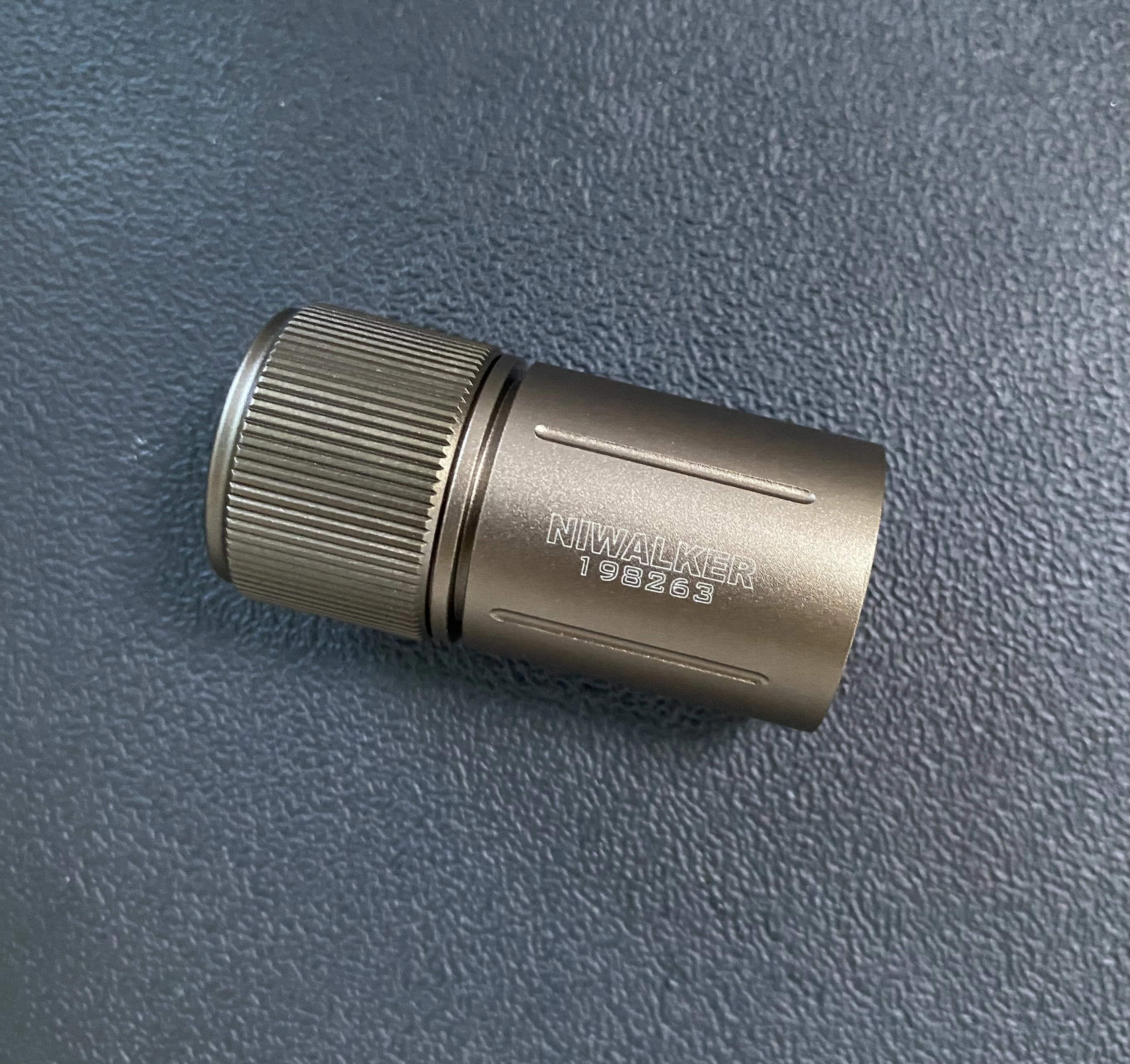 NIWALKER Stainless steel 18650 extension tube & end cap for ETmini M1 V2S flashlight