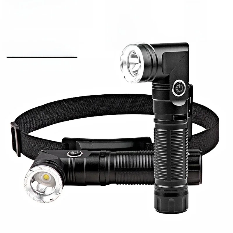 AliExpress cycle zone Bright Headlight LED Rechargeable Flashlight Adjustable Headlamp 2-in-1 Multifunctional Flashlight for Outdoor Fishing Camping