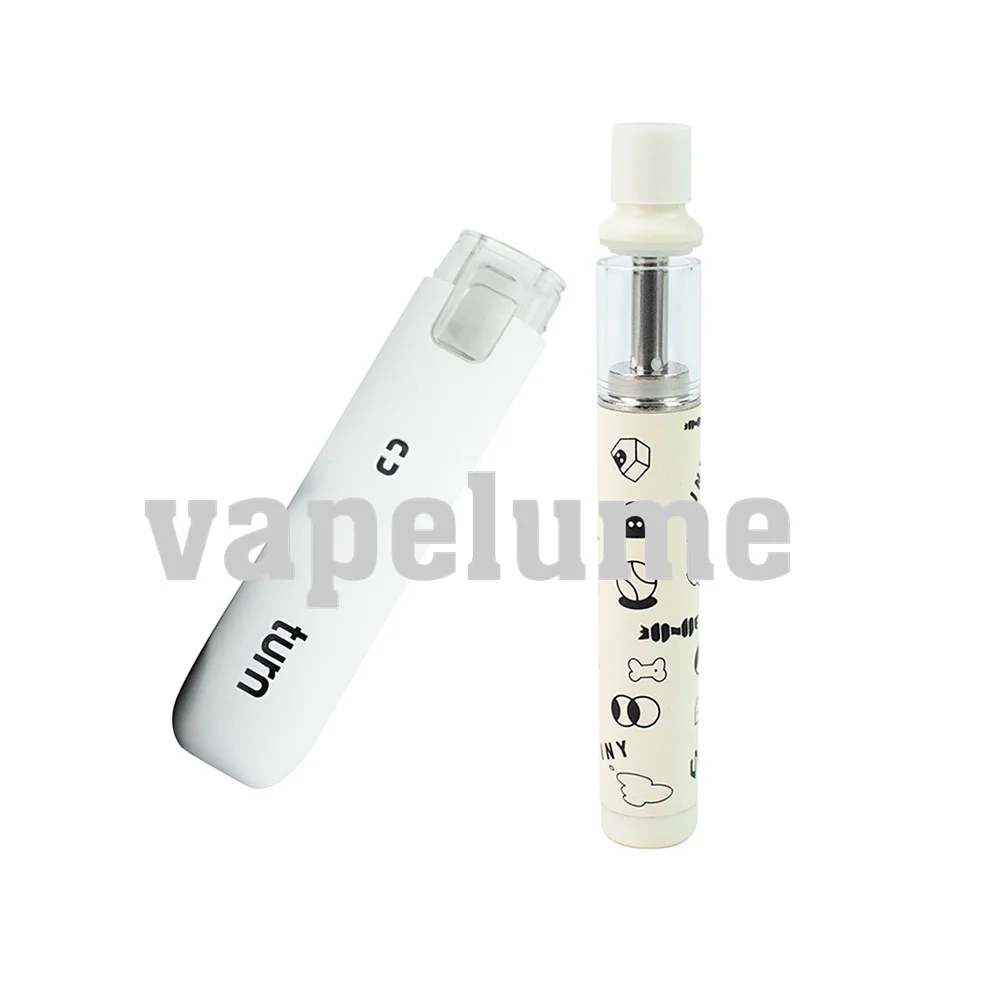 Empty Electric Disposable Vape Pen 1ML Double Chambers Cookie Blue MUHA 2ML Turn Tiny White Vapor Device Rechargeable Machine view 4