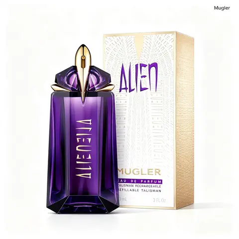 Mugler Alien Eau De Parfum 90ml, Wooden Amber White Floral Fragrance, Long-Lasting Fragrance Lasting 8-10 Hours, Mysterious and Profound Jasmine, Cashmere Wood | Daily Commuting/Night Date/Important Social Choice for Alien queens