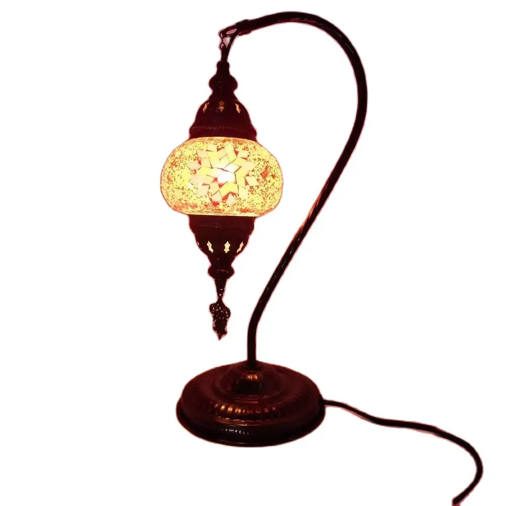 Turkish mosaic lamp hanging table top (Swan shape) balloon diameter 12 cm height 32 cm mosaic turck