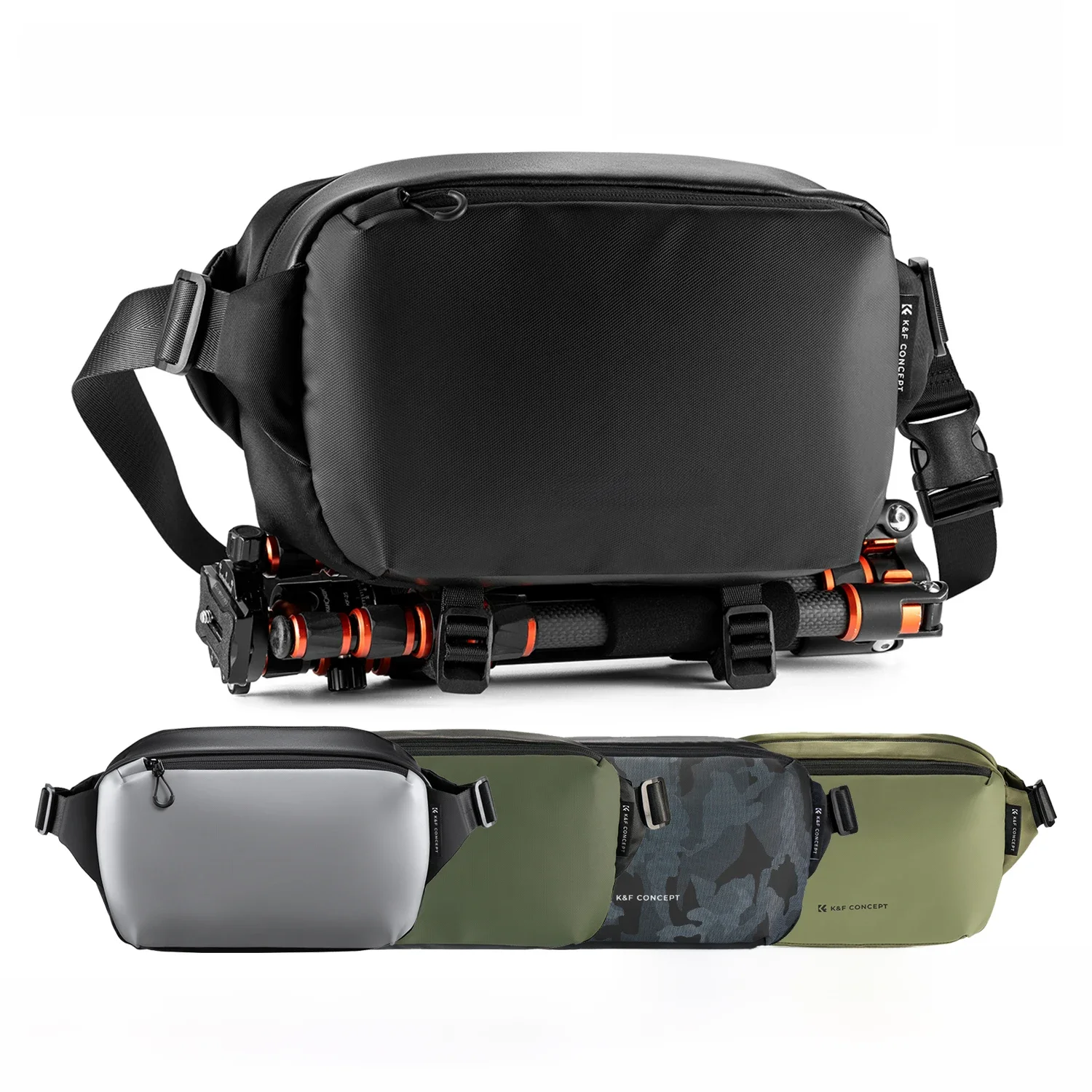 Torba na ramię K&F CONCEPT 10L na aparat fotograficzny do Canon/Nikon/Sony/DJI Drone, lekka torba podróżna do fotografii, torba typu sling, pokrowiec do przenoszenia. — zdjęcie produktu 7