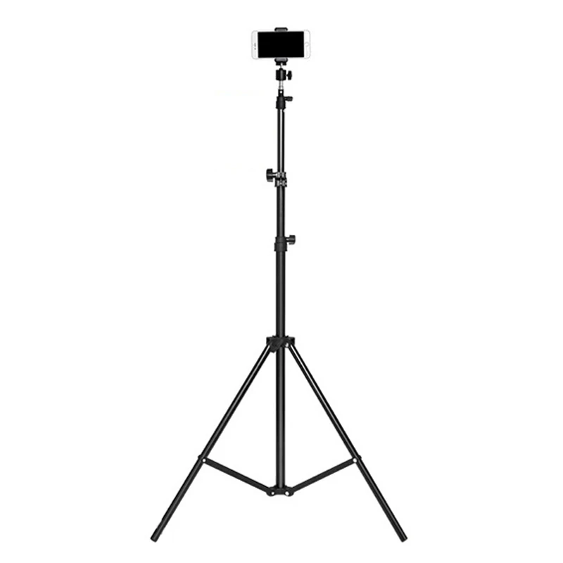 Up to 210cm steel three-stage mobile phone tripod stand [with mobile phone holder]