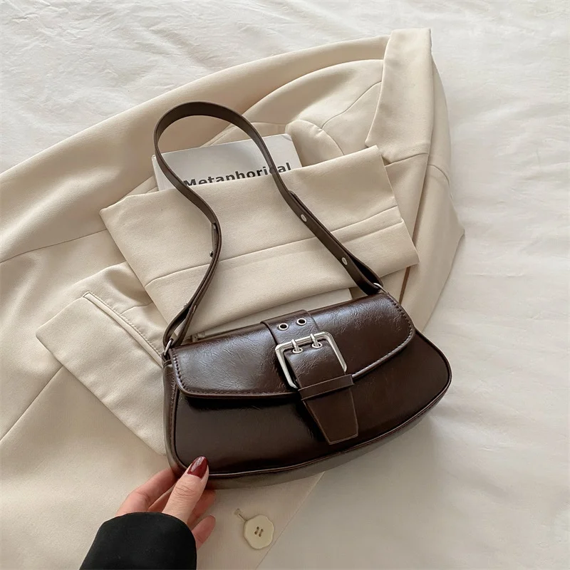 Einfarbig Leder Umhängetaschen Für Frauen Luxus Marke Unterarm Schulter Tasche Mode Trend frauen Designer Handtasche und Geldbörse