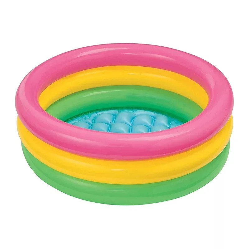 Basen dmuchany marki Intex, gry wodne, basen, basen dmuchany wielokrotnego użytku dla dzieci w parku piłki do zabaw w ogrodzie. Okrągła obręcz