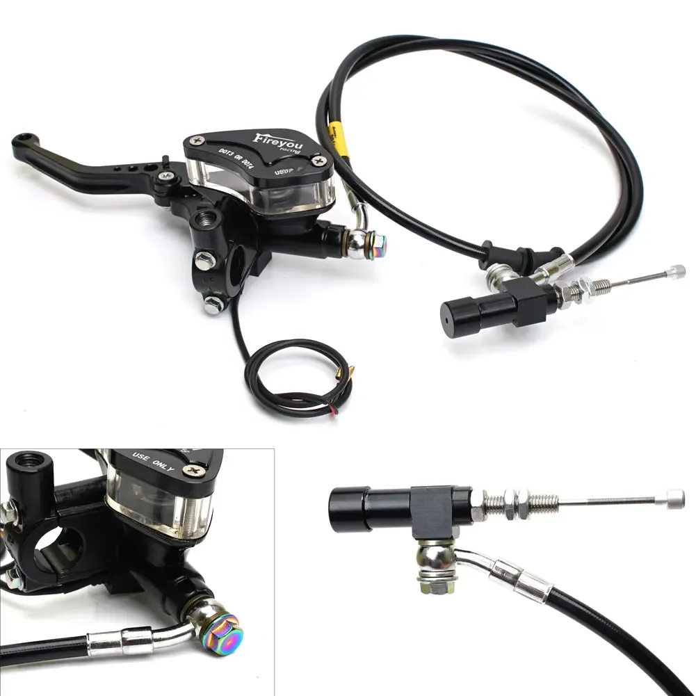 7/8 cala motocyklowy zestaw sprzęgła hamulca hydraulicznego dźwignia pompy pompy olejowej wąż olejowy do wyścigów Yamaha Kawasaki Honda Suzuki Motos — zdjęcie 2