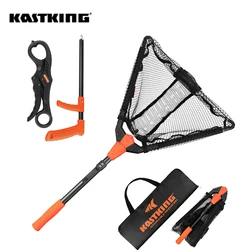 KastKing Pontus Fishing Net Landing Net Foldable & Lightweight Freshwater Fishing Landing Net with Built in Length Scale