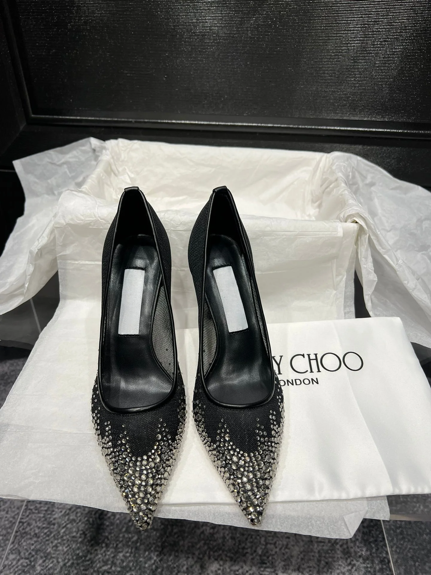 2026 Summer New Style Ladies High Heels - Engraved Design - High-end European Style - Black - Beautiful Lady Evening Shoes