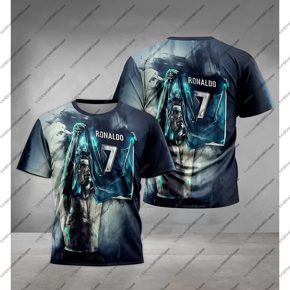 

Football Jersey Tee Men Kid Teen Birthday Gift Male Breathable Top Soccer Ronaldo 7 Casual Boys T Shirt Top Star Outdoor Sports