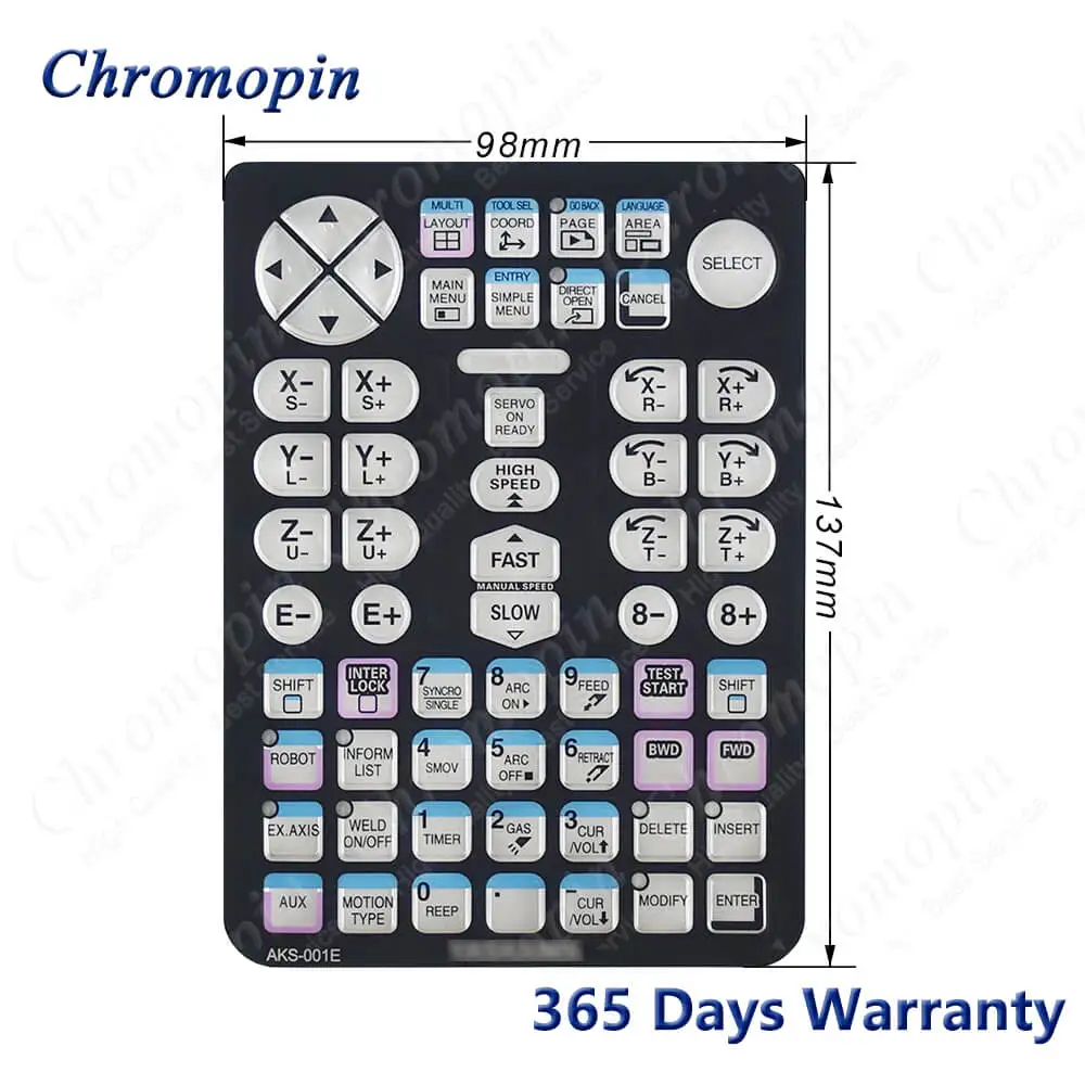 

AKS-001E Membrane Keypad AKS-001E Membrane Film AKS-001E Overlay for Yaskawa YRC1000 Teach Pendant Repair Replacement