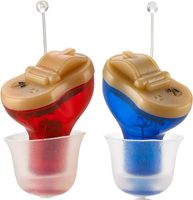 Premium Adult Hearing Aid, Mini CIC Personal Inner Ear Device, Includes Left and Right, for TV and Calls, with Portable Case