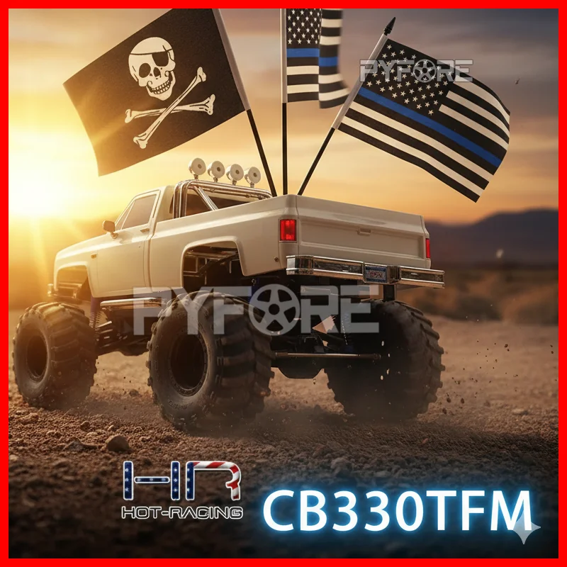 

HR CB330TFM Adjustable Aluminum Alloy Simulation Flag for Rc Monster Truck Models Clodbuster Super Clodbuster