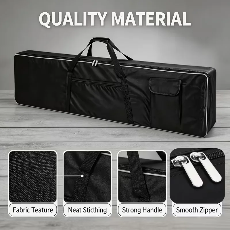 88 Key Keyboard Bag, Electric Piano Performance Storage Bag, Electronic Keyboard Storage Bag, 420D Oxford Cloth Strap Handle image 6