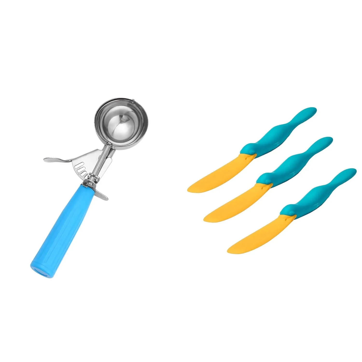 Ice Cream Scoop, Cookie Scoop & Jar Spatula, Scraper Tool Kitchen, Food Scoop, Cookie Scoop, Icecream Scoop(4 Pcs)Ice Cream Scoo