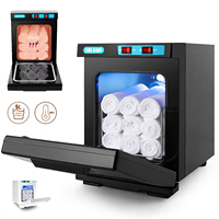 UV Hot Towel Warmer Cabinet Small Hot Towel Warmer 5L 360° Heating 6-8 Towels Fast Heating for Facial Spa Hair Beauty Salon