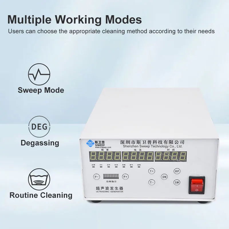 Industrial 3000W 25KHz Ultrasonic Vibration Generator Ultrasound Transducer Plate Power for Cleaner Dishwasher Cleaning Machine