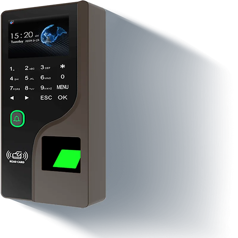 Fingerprint Attendance Machine 2.4-Inch Password RFID Card Mobile Phone Opens The Color Screen Biometric Door Lock Time Record