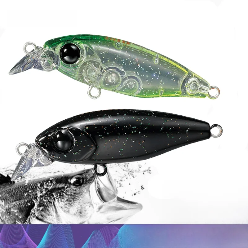 1 pièces coulant wobbler 3D yeux leurre de pêche 4.5 cm 4g Mini vairon artificiel dur appât manivelle flottant matériel de pêche