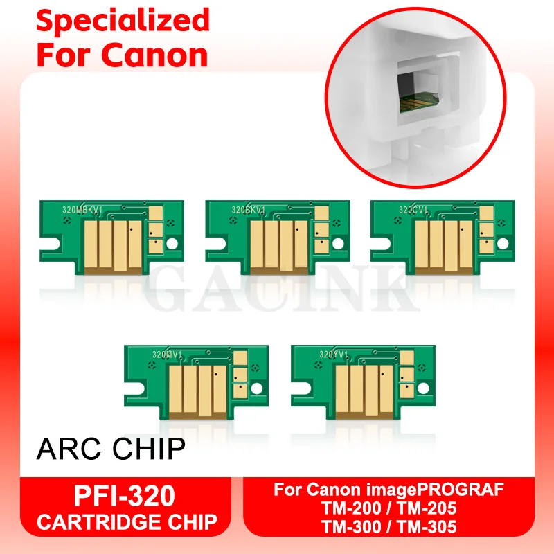 

PFI-320 PFI320 PFI 320 Permanent Cartridge Chip For Canon imagePROGRAF TM-200 TM200 TM-205 TM-300 TM-305 TM300 TM305 Printer