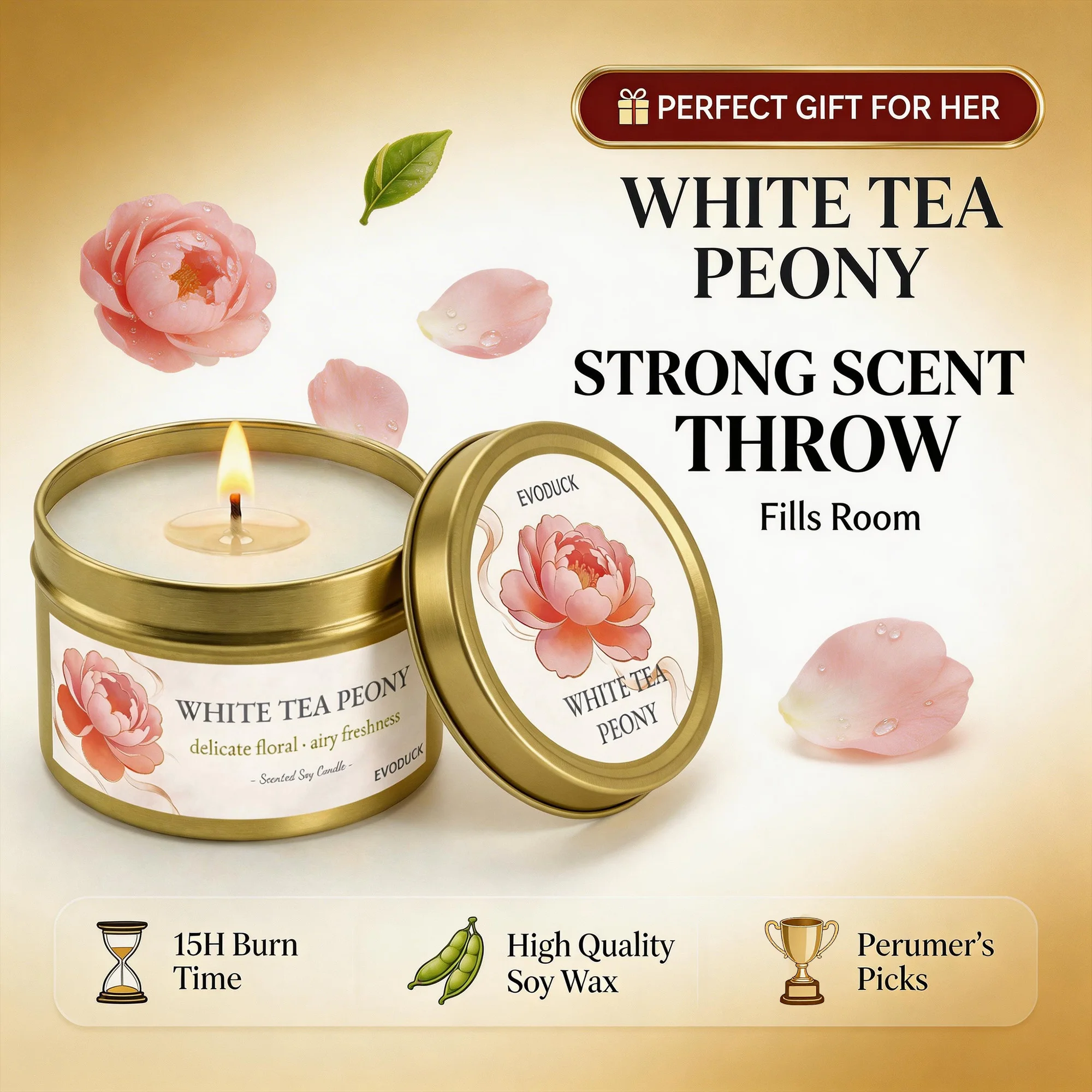 4Pcs Floral Scented Candle Set - đánh giá và giá Home Fragrance White Jasmine