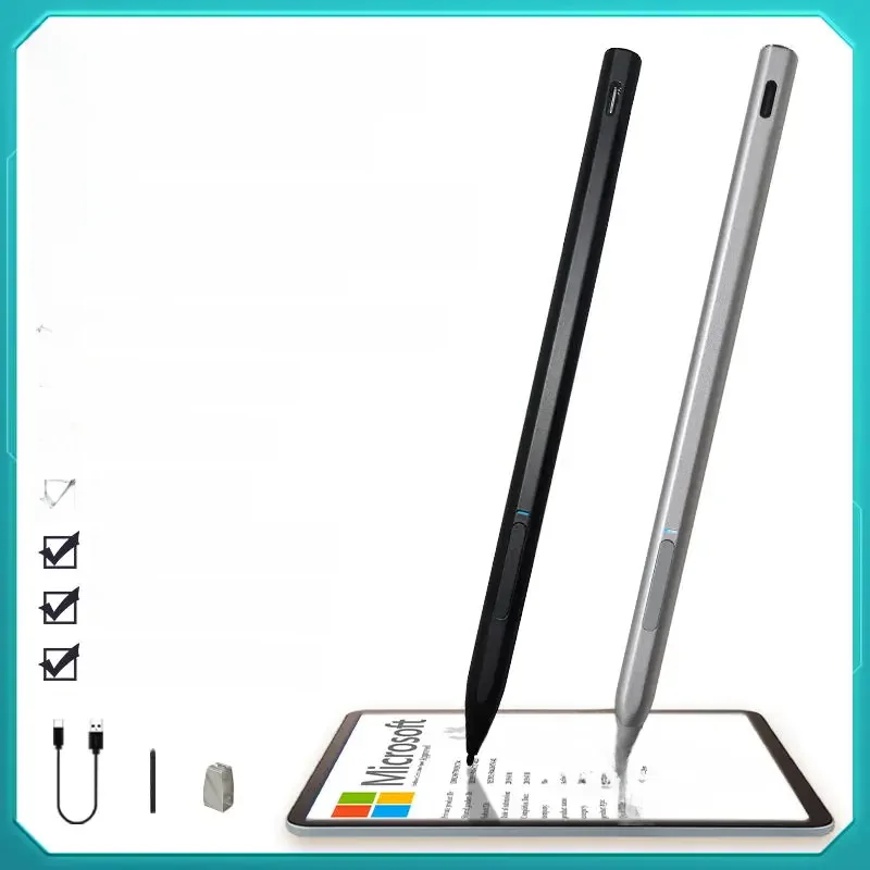 Pen Stylus para Microsoft Surface Pro, USB-C Carregamento, Microsoft Surface Pro 8, 7, 6, 5, 4, 3,