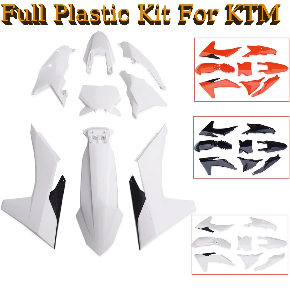 2023-2024 Motorcycle Full Plastic Kit Body Fairing Cover Fuel Tank Fender Mudguard Side Panel Plate Guard For KTM SX SXF XC XCF