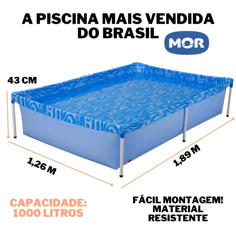 Children's Swimming Pool 1000L in PVC Mor: The World of Water Play