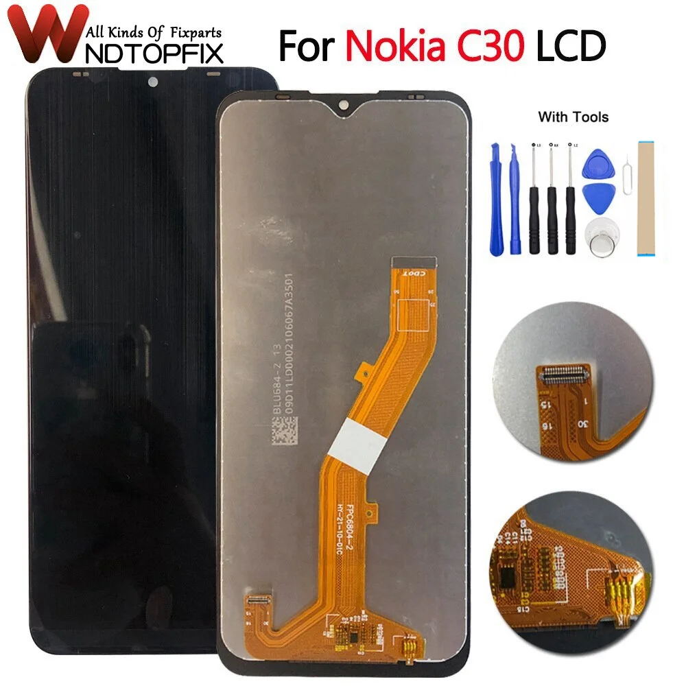 

6.82" For Nokia C30 LCD Display Touch Screen Digitizer Assembly Replace For NokiaC30 TA-1377 TA-1369 TA-1360 TA-1359 LCD Screen