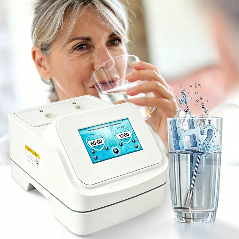900ML Hydrogen Water Generator Maker Hydrogen Inhalation Machine 600ML H2 O2 HHO Double Outlet Hydrogen Inhaler Breathing Device