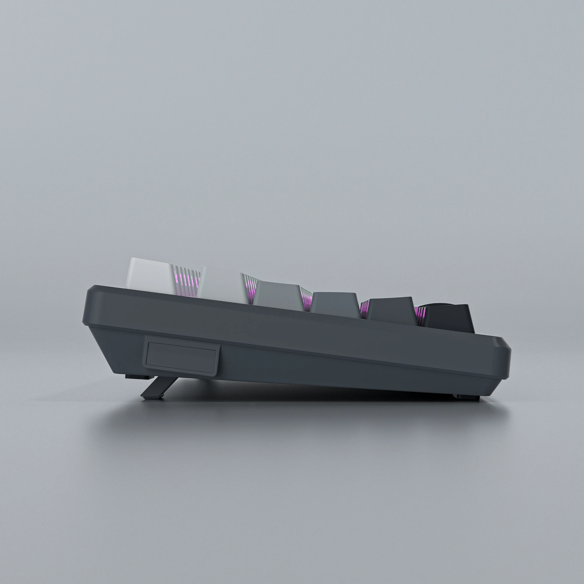 ZIFRIEND Gradient Gray Keycaps Side Printed OEM Height PBT Double Color Translucency 134 Keys For Mechanical Keyboard