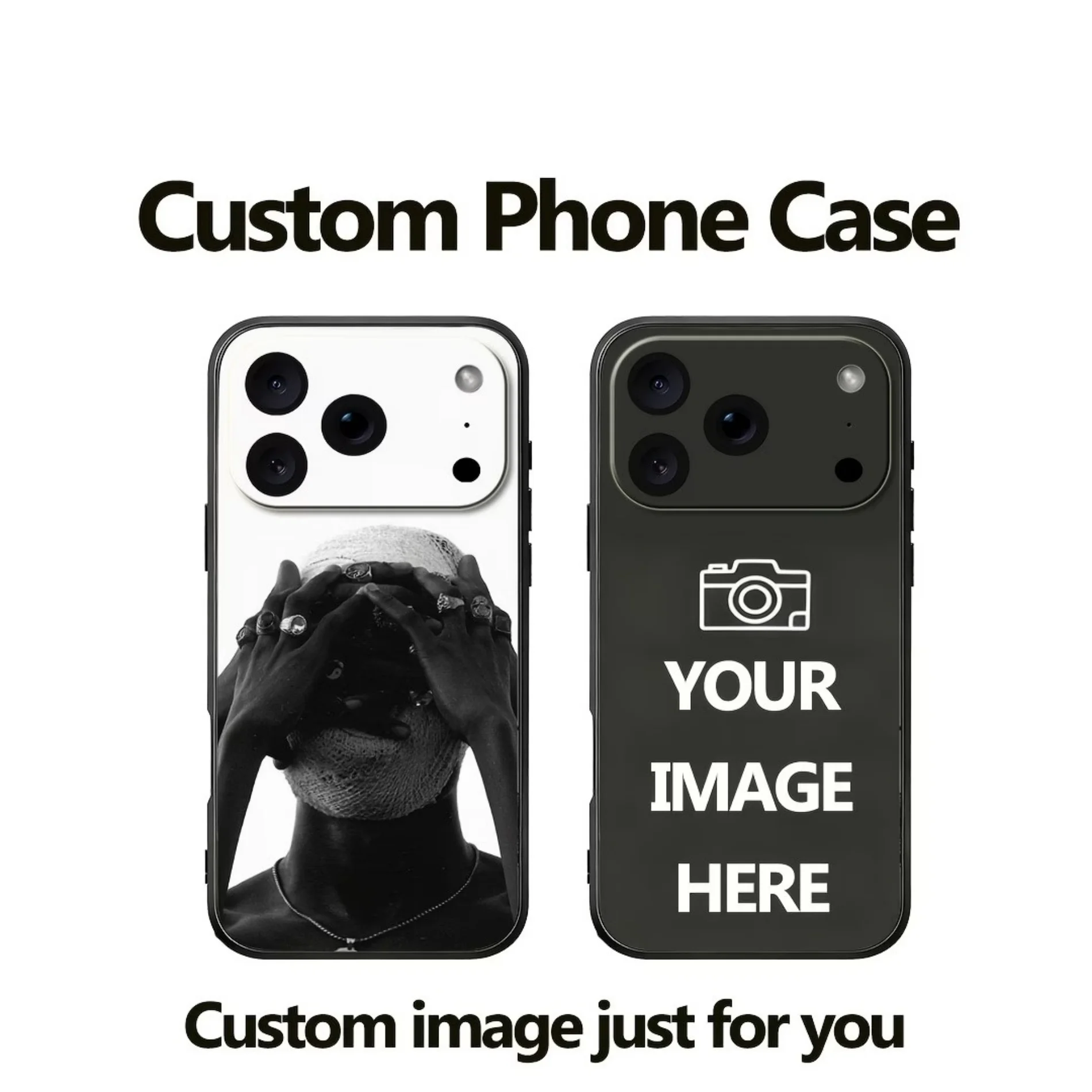 Funda de Silicona Suave para iPhone 15 18 17 16 14 13 12 11 Pro XS Max 8 7 Plus Mini XR X Air 16e 17e, Personalizable con Foto de Mascota