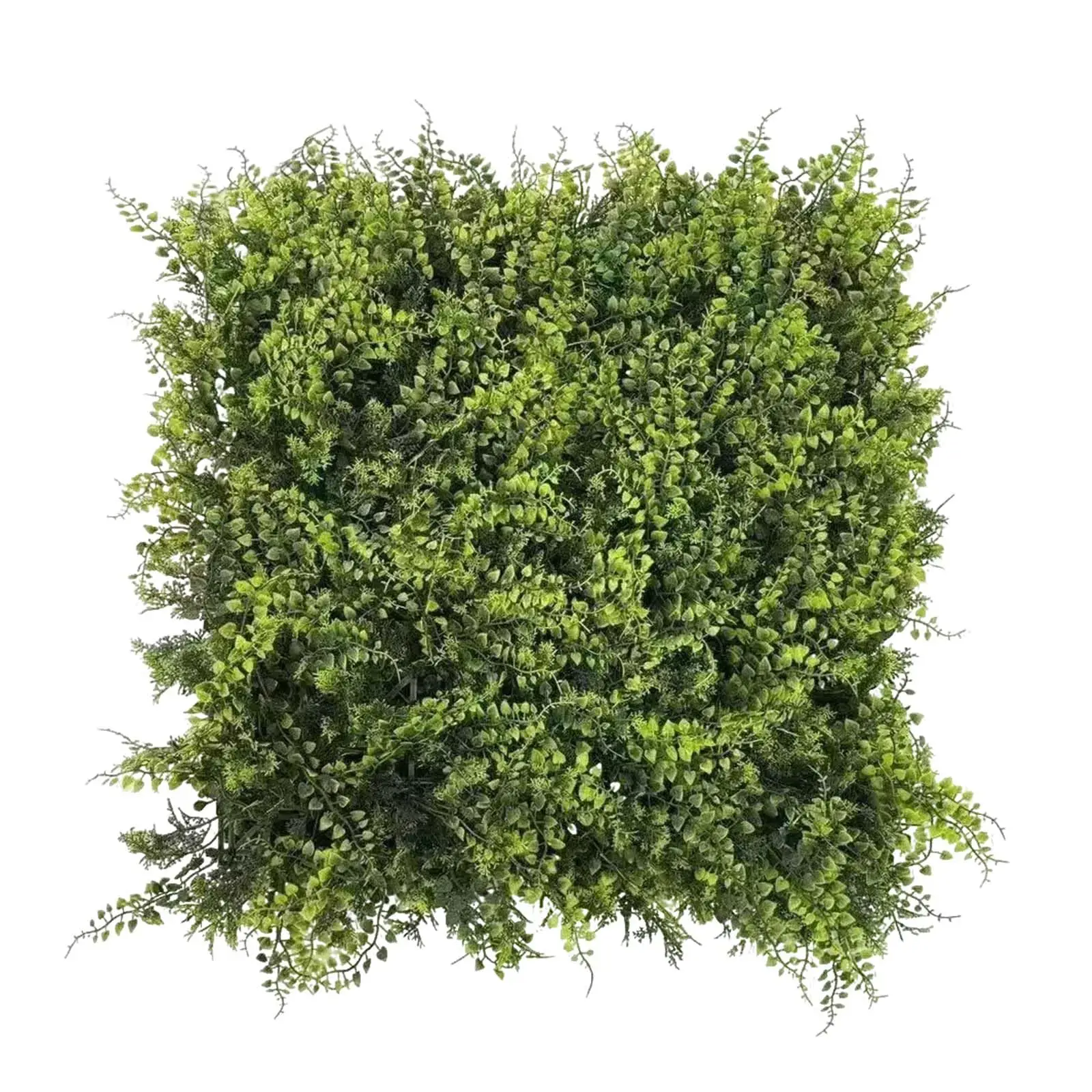 6 panneaux muraux en herbe artificielle, 50 x 50 cm, toile de fond en herbe de fougère artificielle avec attaches et feuilles tropicales, écran de clôture pour l'intimité en fausse verdure pour décoration extérieure et intérieure, jardin, anniversaire, mariage