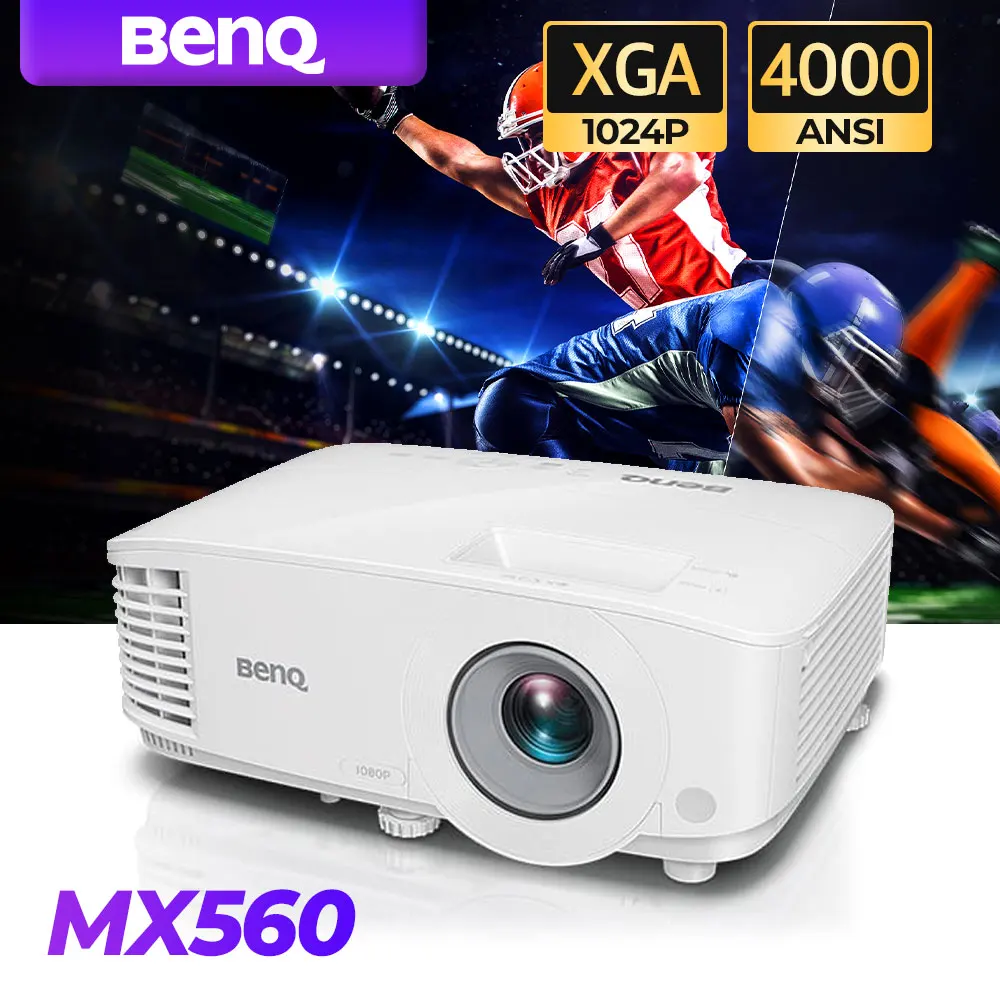 BenQ-proyector MX560 para el hogar, sala de conferencias para escuela, oficina, cafetería, iglesia, oficina, minihaz pequeño para conferencias