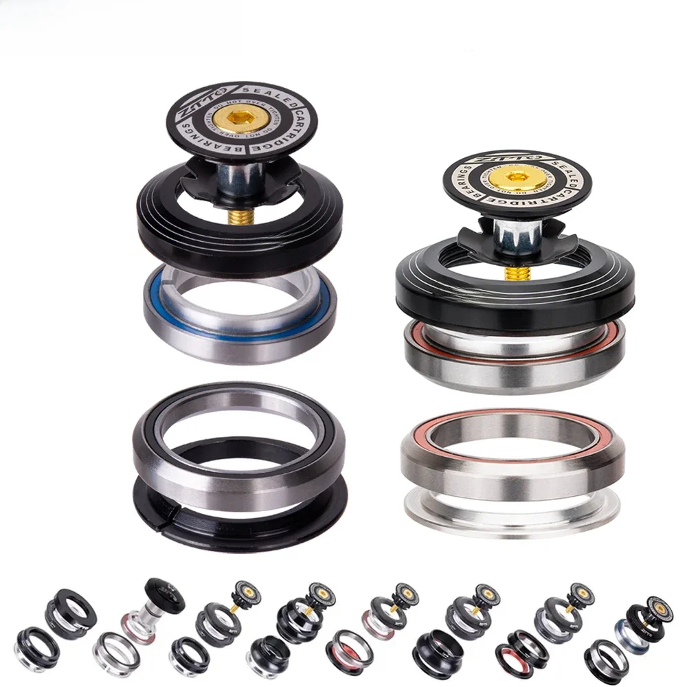 AliExpress ZTTO MTB Road Bicycle CNC Headset 1 1/8"-1 1/2" Sealed Bearing 1.5Tapered 28.6 Straight Tube Bike Fork Internal Steering Bearing