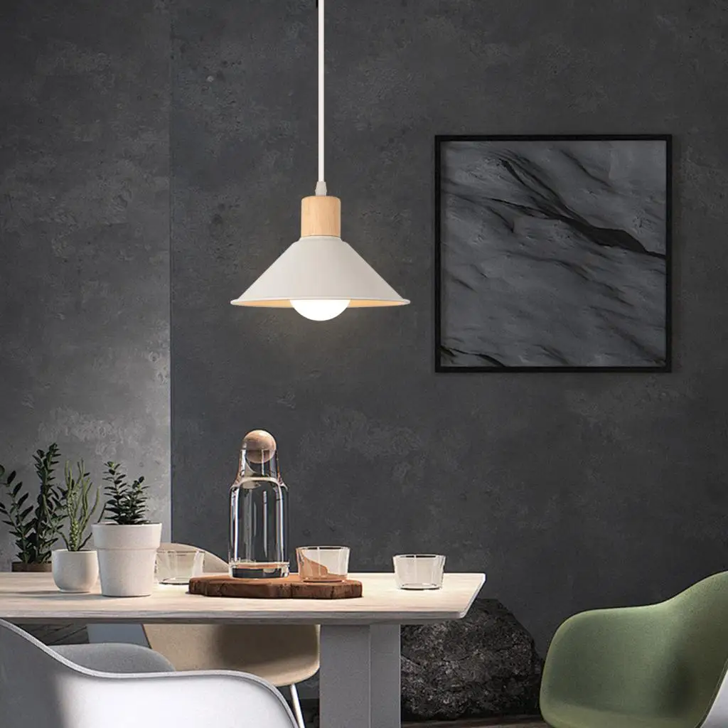 

Белый современный подвесной светильник, деревянный подвесной светильник в скандинавском стиле, абажур для кухни, промышленная люстра, светильник для гостиной
