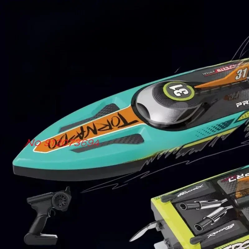 Waterdichte Radiobesturing Elektrische Grote Race Speedboot Speelgoed 80 Km/h 200M 360 ° Draai Led Nachtlampje Borstelloze Snelle Rc Boot - afbeelding 2