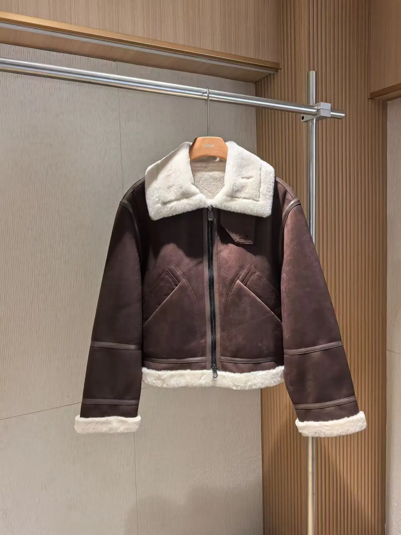 سترة كاجوال للخريف والشتاء للسيدات من الجلد الصناعي للدراجات النارية