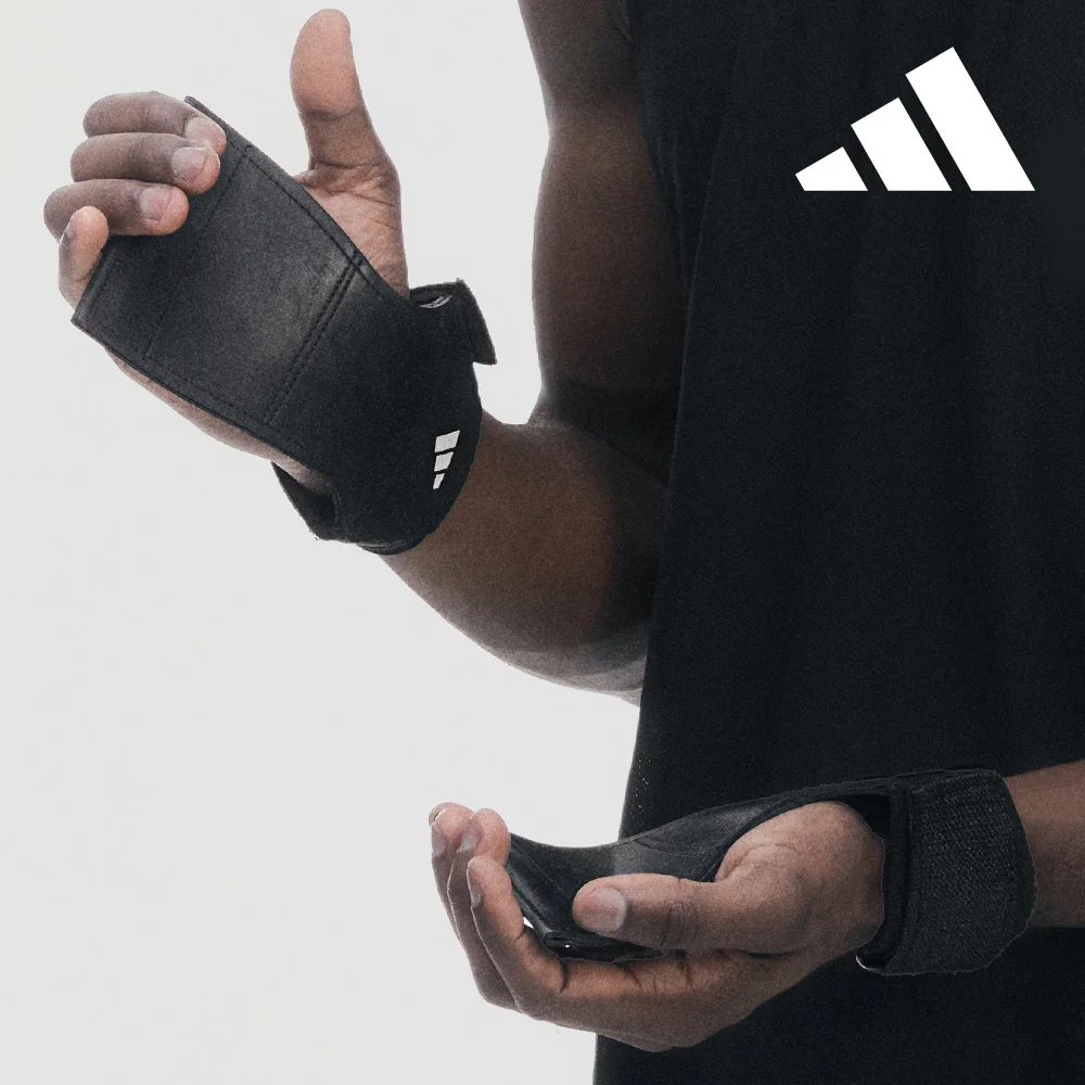 Adidas Weight Lifting Hook Grips hand grip max health strap gloves Fitness Gloves sports half gloves armband pull-ups weight lifting exercise Cycling Gloves deadlift